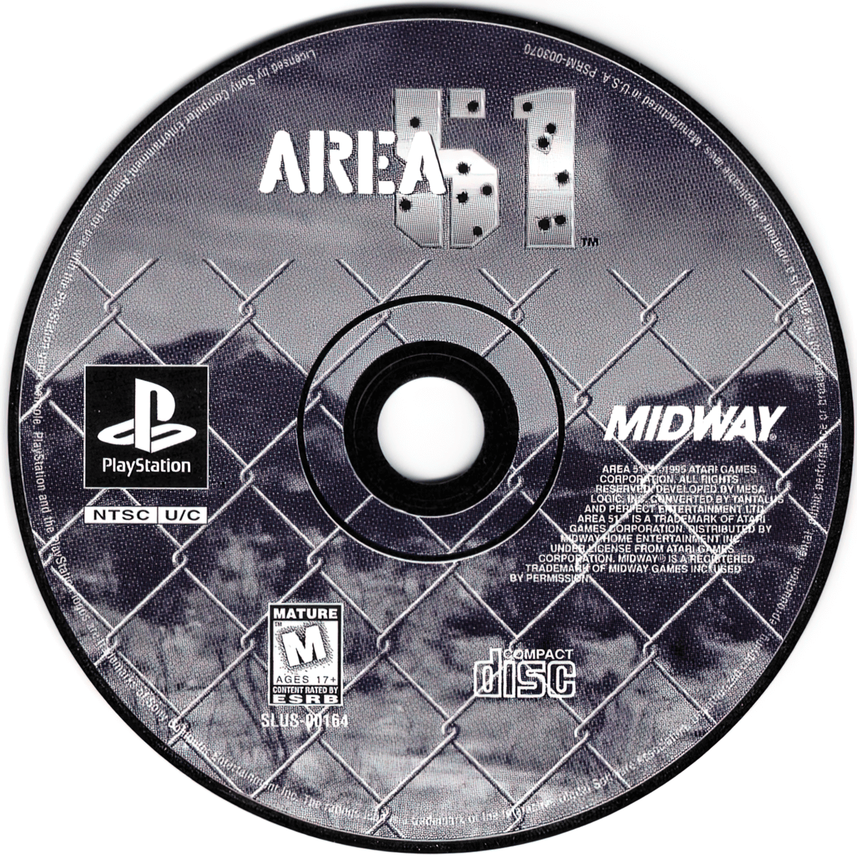 Лицензионный диск Area 51 для PlayStation